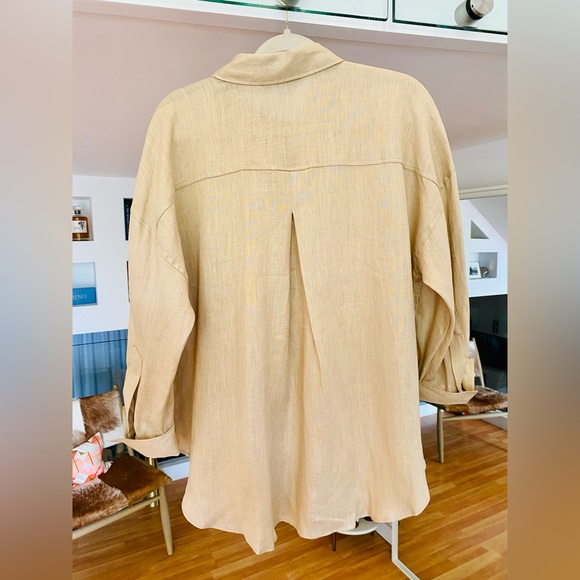 NWT! Zara Linen Shirt with Pocket | Size XS - Picture 6 of 12